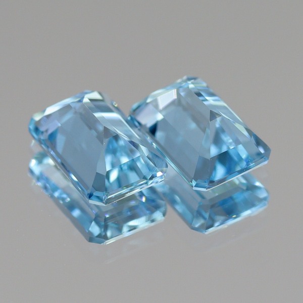 天然アクアマリン 0.94ct/2P 【アクアブルー】 オクタゴン　ペア