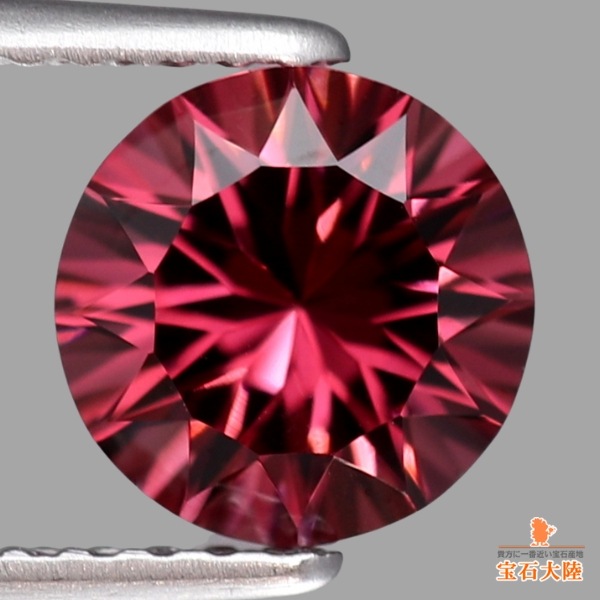 天然ロードライトガーネット 1.71ct 【ワインレッド】コンケーブカット