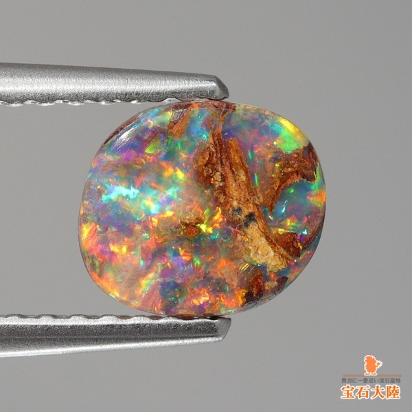 天然ボルダーオパール 0.72ct 【マルチ遊色】