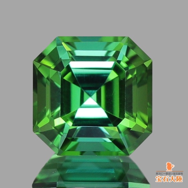 天然トルマリン 0.74ct 【美彩色・アッシャーカット】 ゴルコンダ