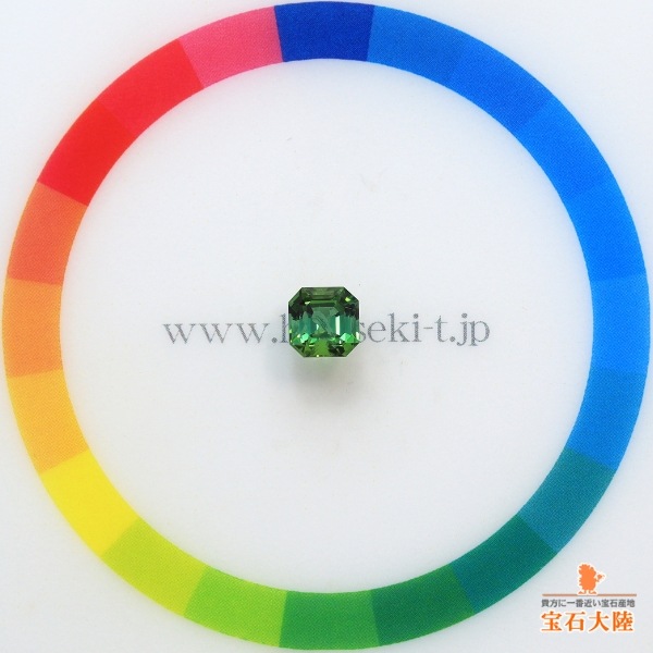 天然トルマリン 0.74ct 【美彩色・アッシャーカット】 ゴルコンダ