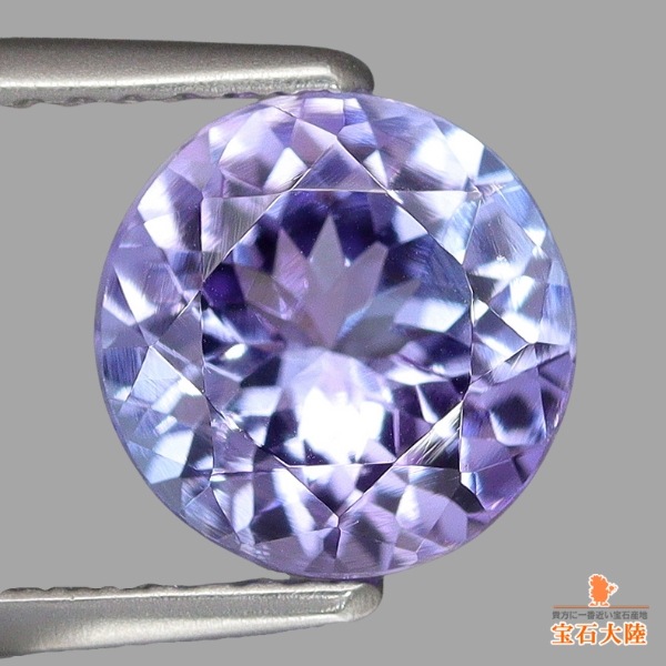 天然タンザナイト 2.17ct 【ラベンダーパープル】 8mmラウンドカット