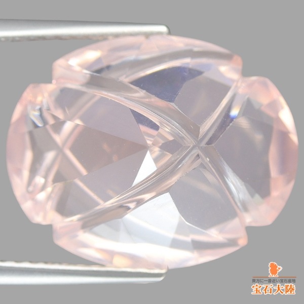 天然ローズクォーツ 9.58ct 【ファンシーカット】 ブラジル