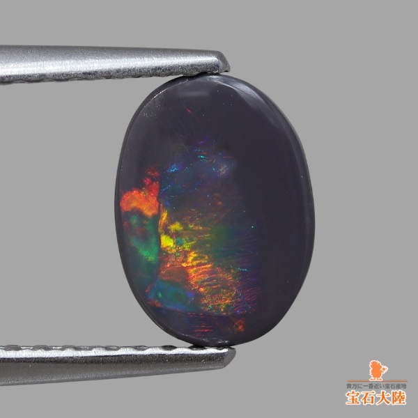 天然ブラックオパール 0.84ct【ユニークレッド】ライトニングリッジ