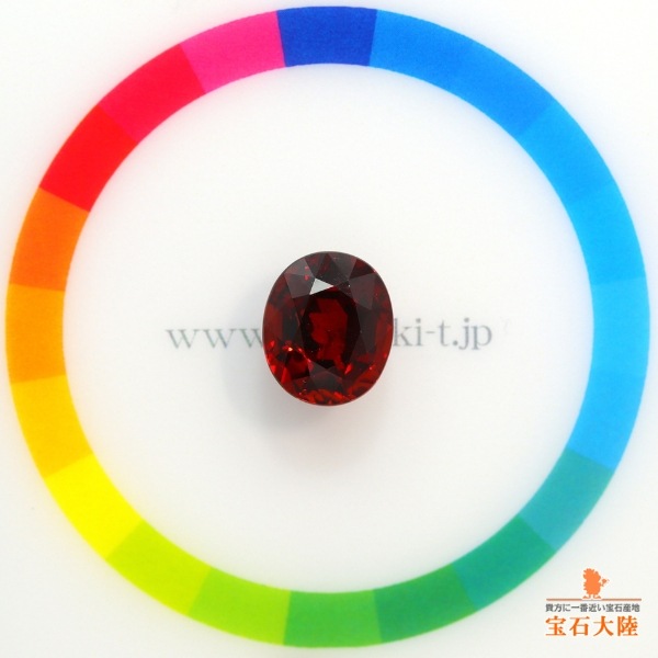 天然スペサルティンガーネット 6.18ct 【煌めくレッドスペサ】 美濃色