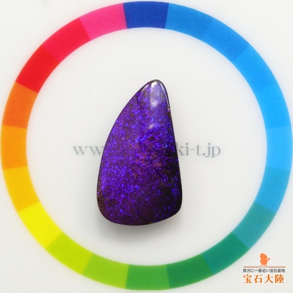 天然ボルダーオパール 15.59ct 【ディープパープル】オーストラリア