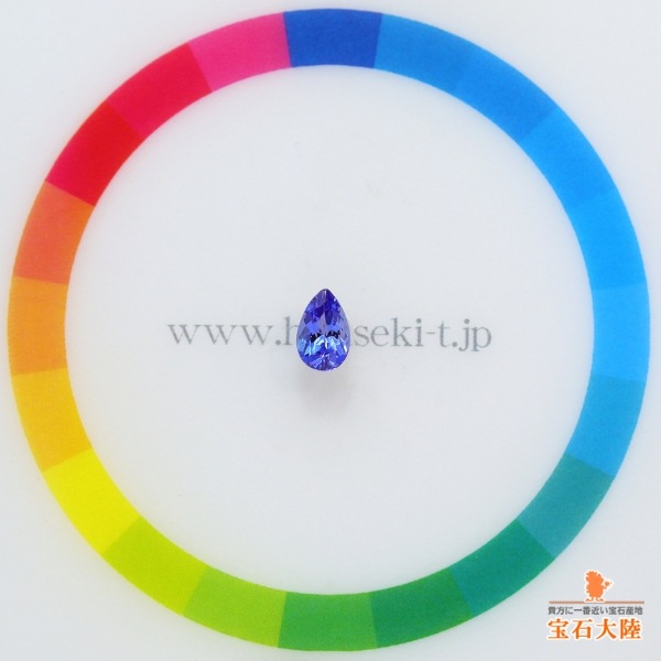 天然タンザナイト 0.48ct【パープリシュブルー】ペアシェイプ