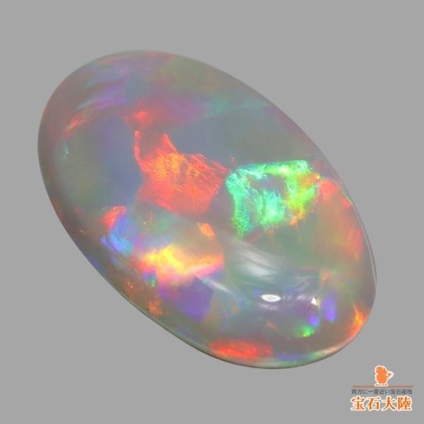 天然ブラックオパール 3.00ct 【マルチ美遊色】 中宝ソ付