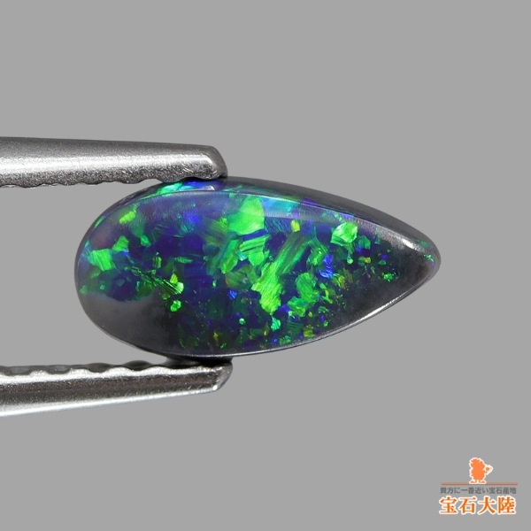 鮮色 8ct ブラックオパール ボールペン ライトニングリッジ産 鮮色 8ct ブラックオパール ボールペン ライトニングリッジ産