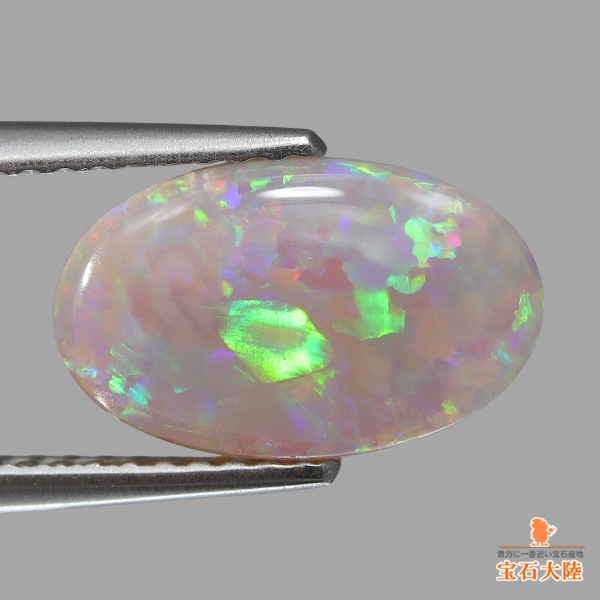 天然オパール 2.61ct 【グリーンマルチ遊色】 ライトニングリッジ