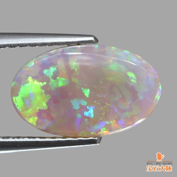 天然オパール 2.61ct 【グリーンマルチ遊色】 ライトニングリッジ