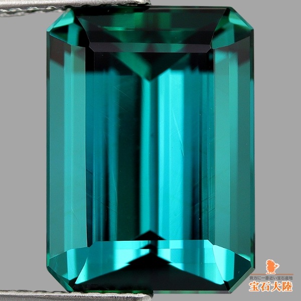 天然トルマリン 7.86ct 【美濃色グリーンブルー】 大粒 ブラジル 中宝ソ付