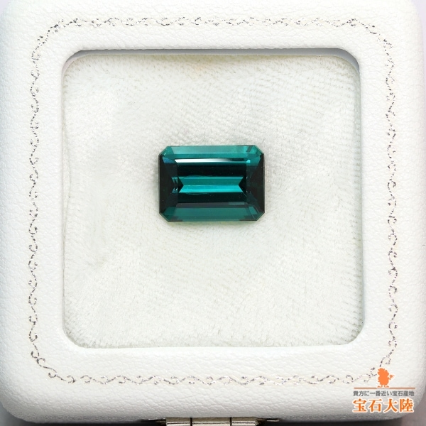 天然トルマリン 7.86ct 【美濃色グリーンブルー】 大粒 ブラジル 中宝ソ付