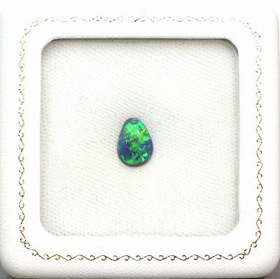 天然ブラックオパール 1.67ct【美遊色グリーン】