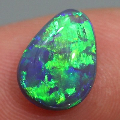 天然ブラックオパール 1.67ct【美遊色グリーン】