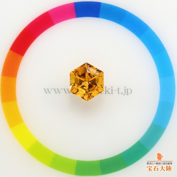 天然シトリン 2.81ct 【アメリカンカット】 ブラジル