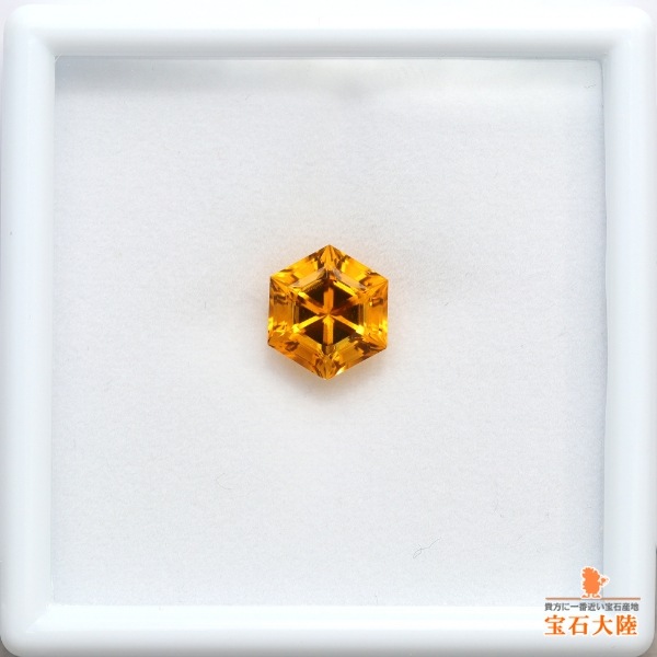 天然シトリン 2.81ct 【アメリカンカット】 ブラジル