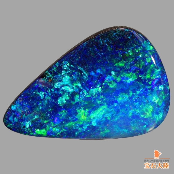 天然ボルダーオパール 17.86ct 【蒼海美遊色】 極上 オーストラリア