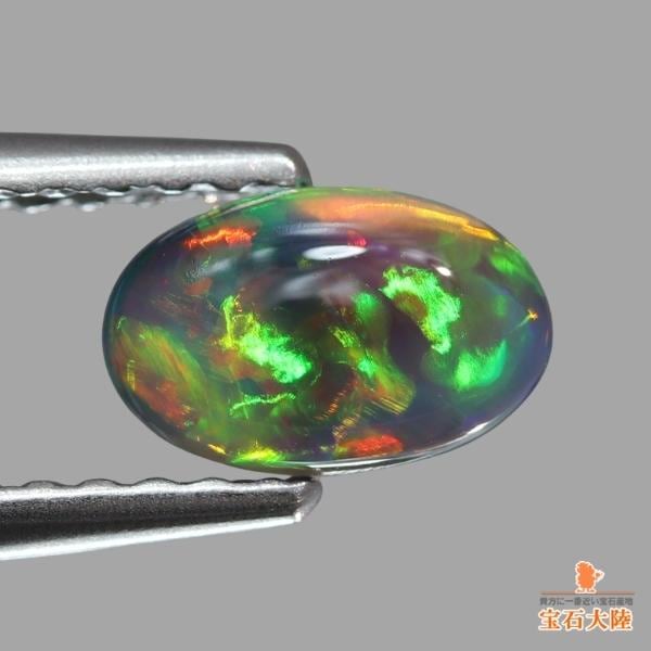 天然ブラックオパール 0.47ct 【ローリングレッド 天然ブラックオパール 0.47ct 【ローリングレッド