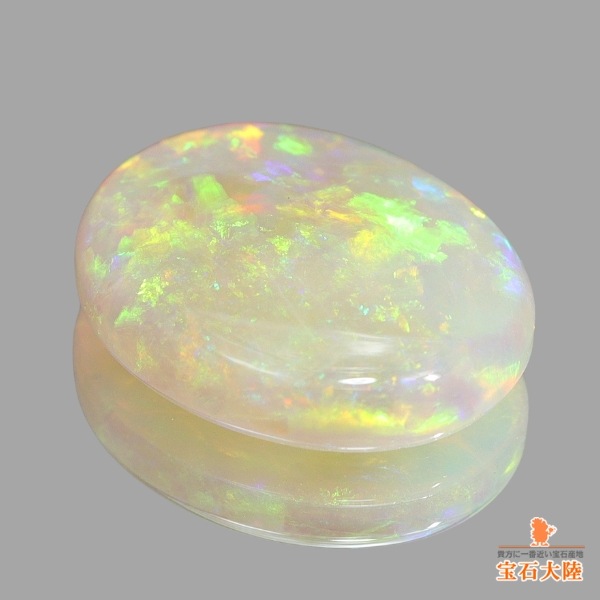 天然ホワイトオパール 1.40ct 【グリーン遊色】 クーパーペディ