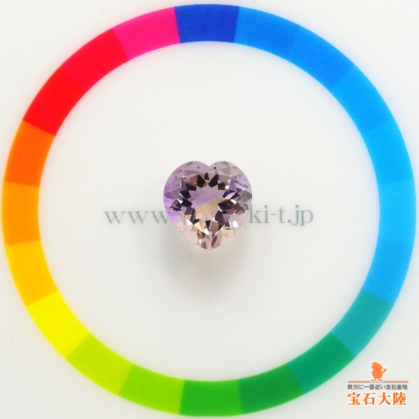 天然アメトリン 10mm【ハートシェイプ】ワンランクアップの輝き