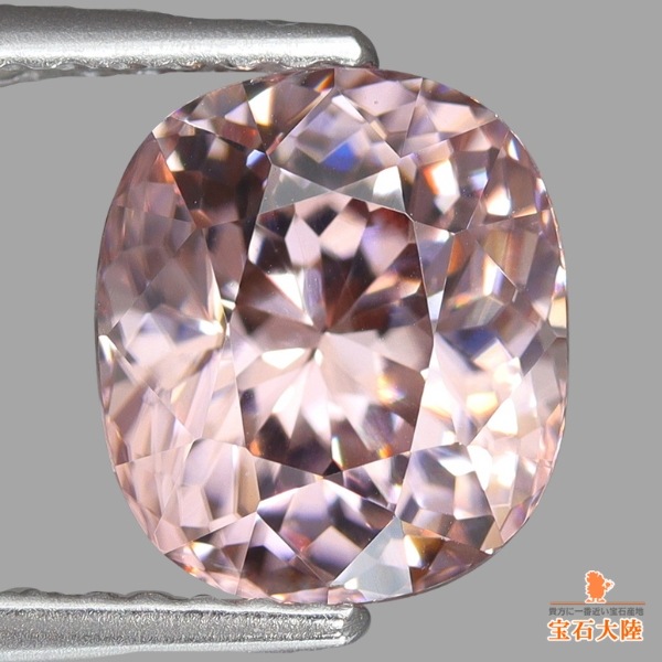 天然ジルコン 3.32ct 【煌めくシャンパンピンク】スリランカ