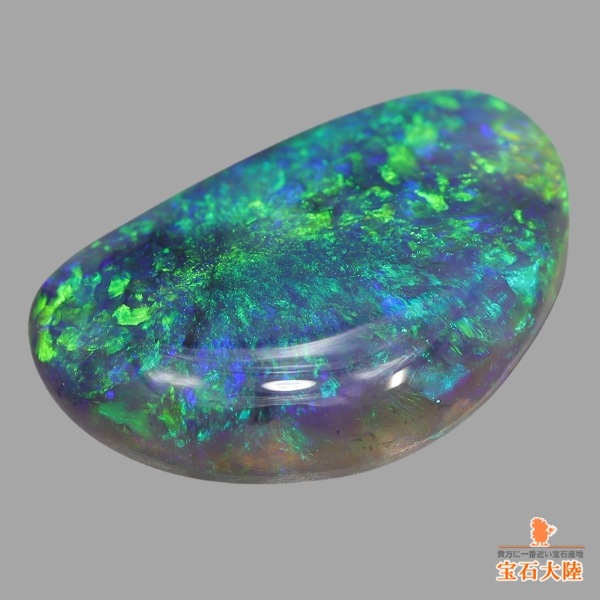 天然ブラックオパール 3.11ct【ブルーグリーン】ライトニングリッジ