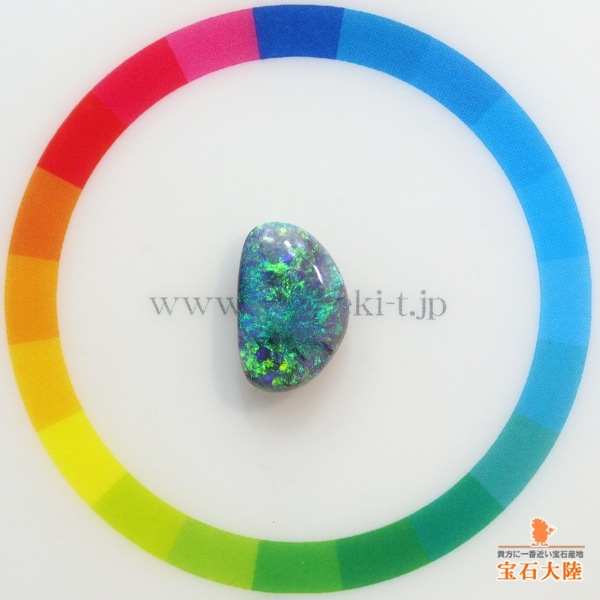 天然ブラックオパール 3.11ct【ブルーグリーン】ライトニングリッジ