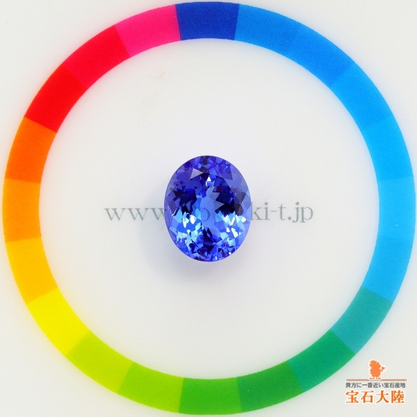 天然タンザナイト 5.63ct 【美発色パープリシュブルー】 高品質