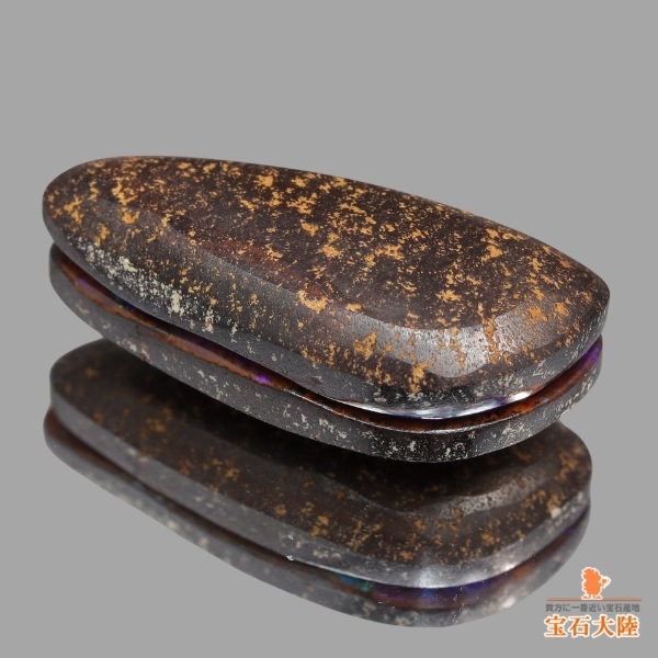 天然ボルダーオパール 16.88ct/2P 【ブルーパープル遊色】 スプリット・ペア オーストラリア