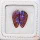 天然ボルダーオパール 16.88ct/2P 【ブルーパープル遊色】 スプリット・ペア オーストラリア