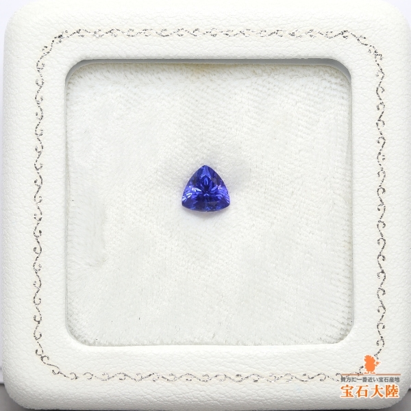 タンザナイト 1.14ct Pt950天然タンザナイト1.14ct ダイヤ付ネックレス