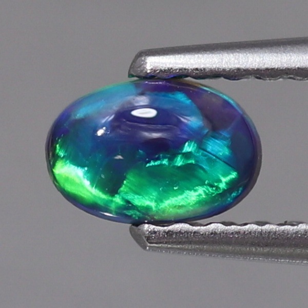 天然ブラックオパール 0.63ct/2P 【ブルーグリーン遊色】 ペア