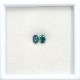 天然ブラックオパール 0.63ct/2P 【ブルーグリーン遊色】 ペア