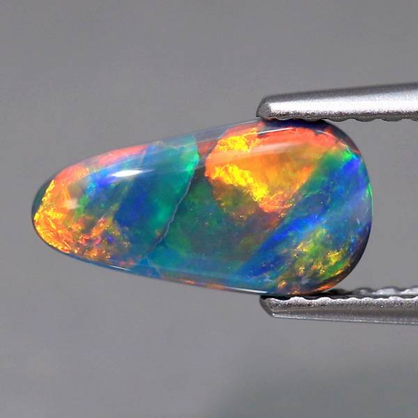 天然ブラックオパール 1.16ct 【オレンジレッド遊色】