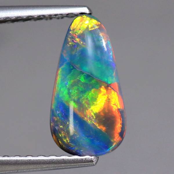 天然ブラックオパール 1.16ct 【オレンジレッド遊色】