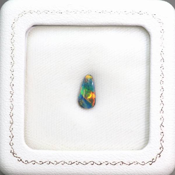 天然ブラックオパール 1.16ct 【オレンジレッド遊色】