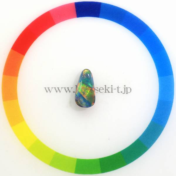 天然ブラックオパール 1.16ct 【オレンジレッド遊色】