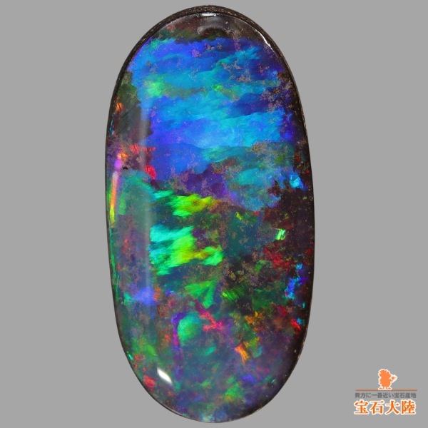 天然ボルダーオパール 4.74ct 【メタリック】極彩美遊色