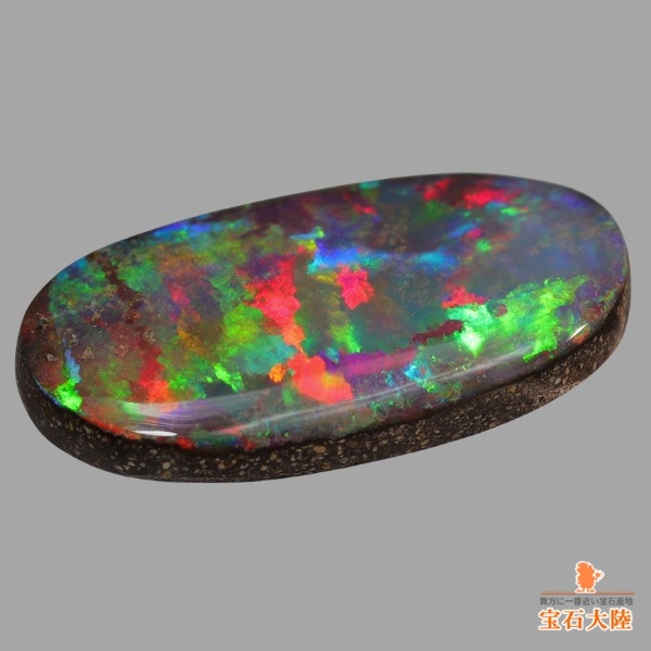 天然ボルダーオパール 4.74ct 【メタリック】極彩美遊色