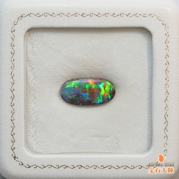 天然ボルダーオパール 4.74ct 【メタリック】極彩美遊色
