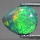 天然ブラックオパール 1.84ct【ネオングリーン美遊色】ペアシェイプ
