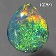 天然ブラックオパール 1.84ct【ネオングリーン美遊色】ペアシェイプ