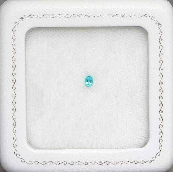 天然パライバトルマリン 0.09ct 【ブラジル】 オーバル