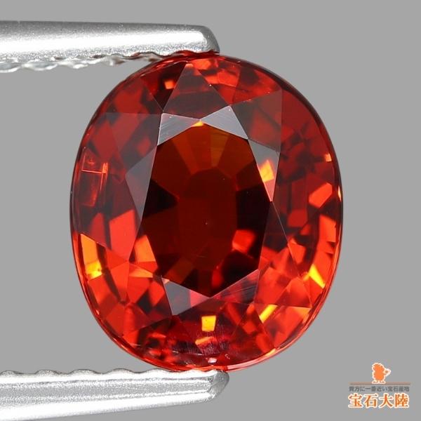 天然スペサルティンガーネット 2.10ct 【レディッシュオレンジ】 輝き