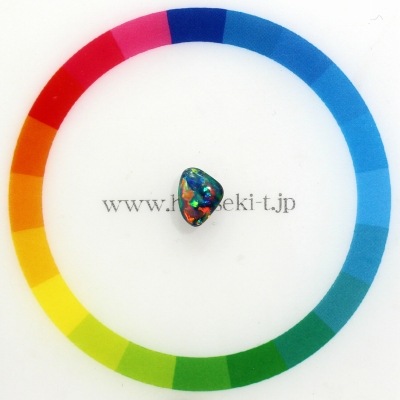 天然ブラックオパール 0.68ct 【レッドマルチ】高品質