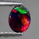 天然ブラックオパール 0.39ct 【黒生地・レッド遊色】