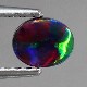 天然ブラックオパール 0.39ct 【黒生地・レッド遊色】