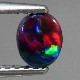 天然ブラックオパール 0.39ct 【黒生地・レッド遊色】