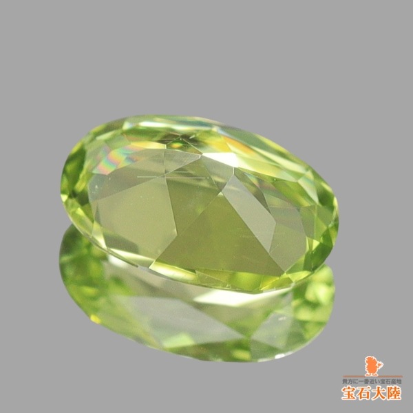 天然ペリドット 0.37ct 【隕石・レインボー】 パラサイト